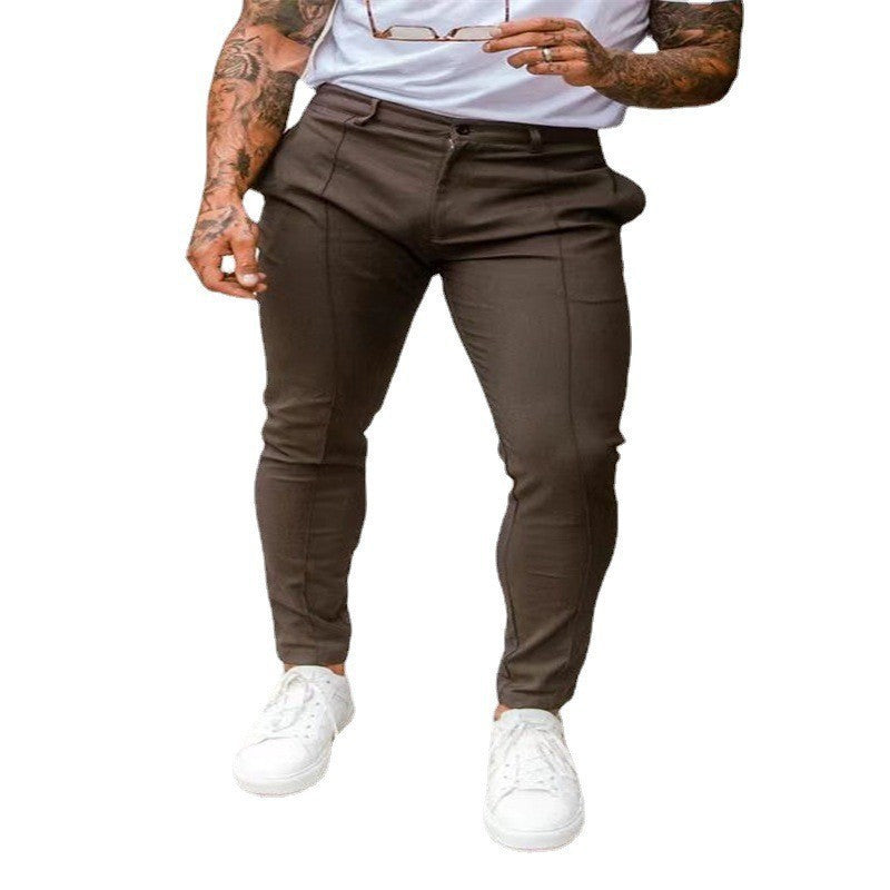Elastische Herren Fitnesshose mit Reißverschlüssen Sportlich
