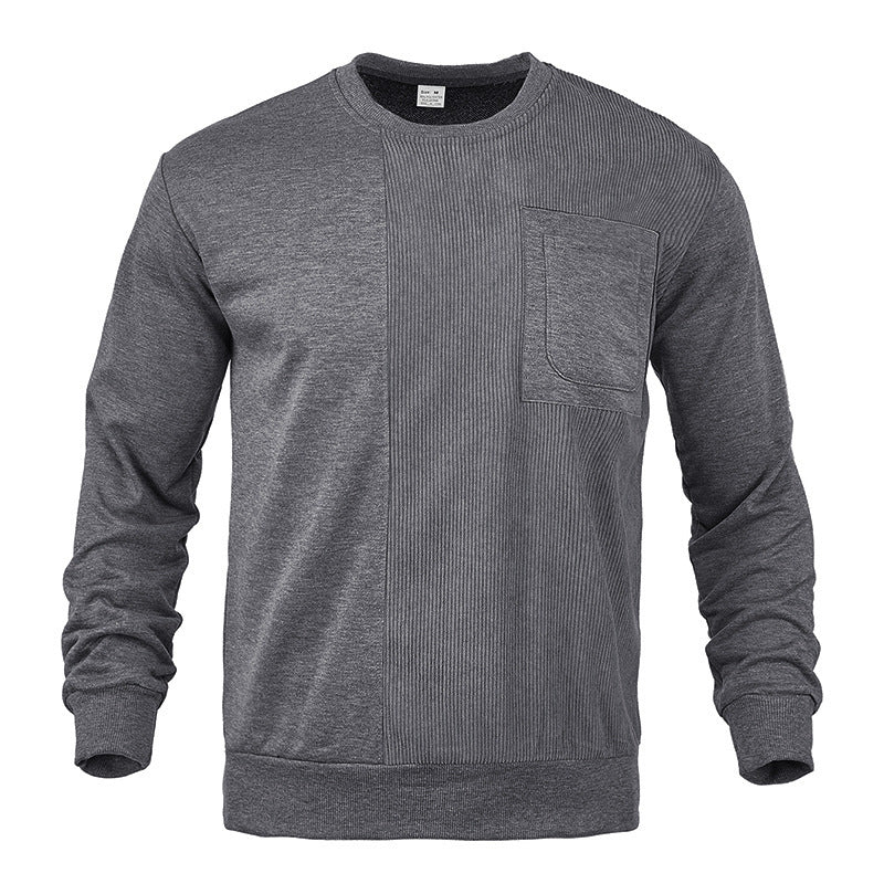 Herren Sweatshirt Modern mit Brusttasche und Soft-Touch