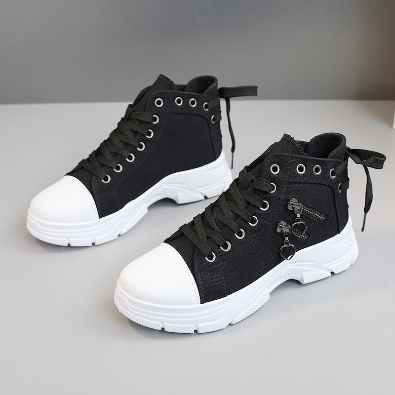 Damen Sneaker High-Top Reißverschluss Robust Sportlich