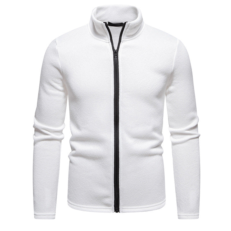 Herren Fleecejacke Warm mit Reißverschluss und Kragen