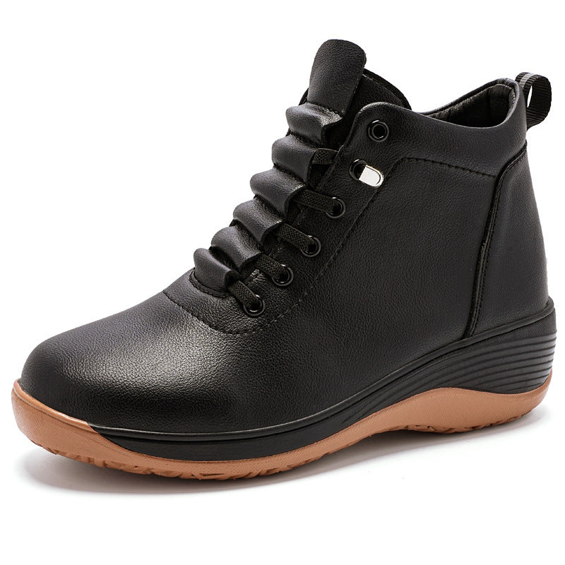 Damen Sneaker High-Top Komfort Schuhe Bequem Laufsohle