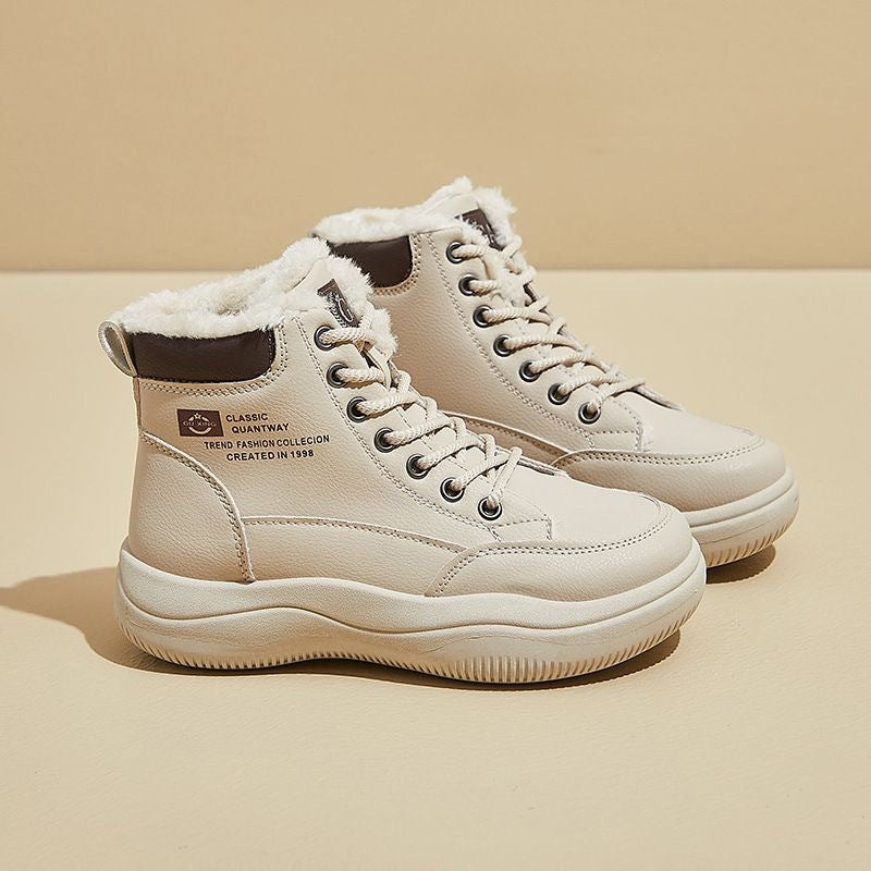 Damen Winterboots High-Top Kuschelig Warme Schneestiefel