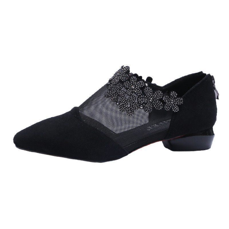 Damen Ballerinas Elegante Blütenmuster Schuhe