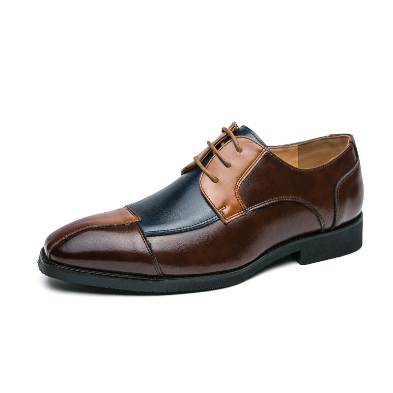 Herren Schnürschuhe Elegante Lederschuhe Zweifarbig