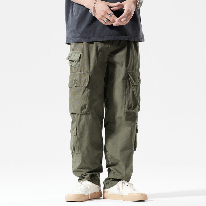 Herren Cargo-Hose Vieltaschen Elastischer Bund