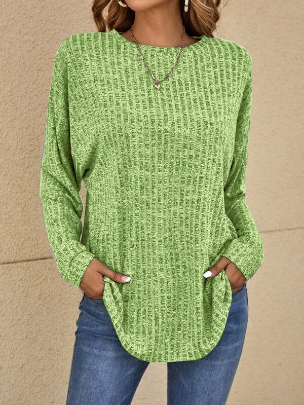 Lässiger Pullover Langarm Bequem Grau