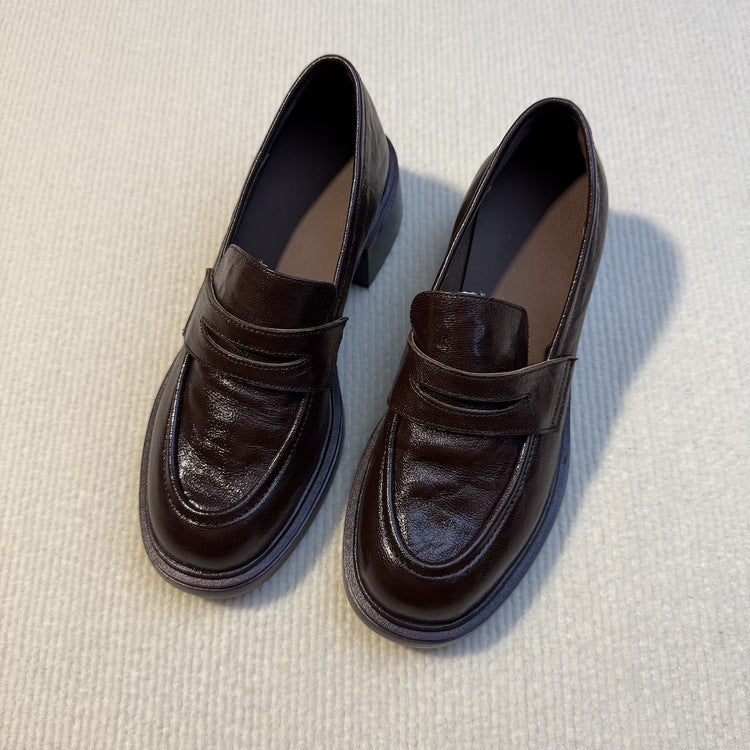 Damen Loafers Moderner Blockabsatz Elegante Schuhe