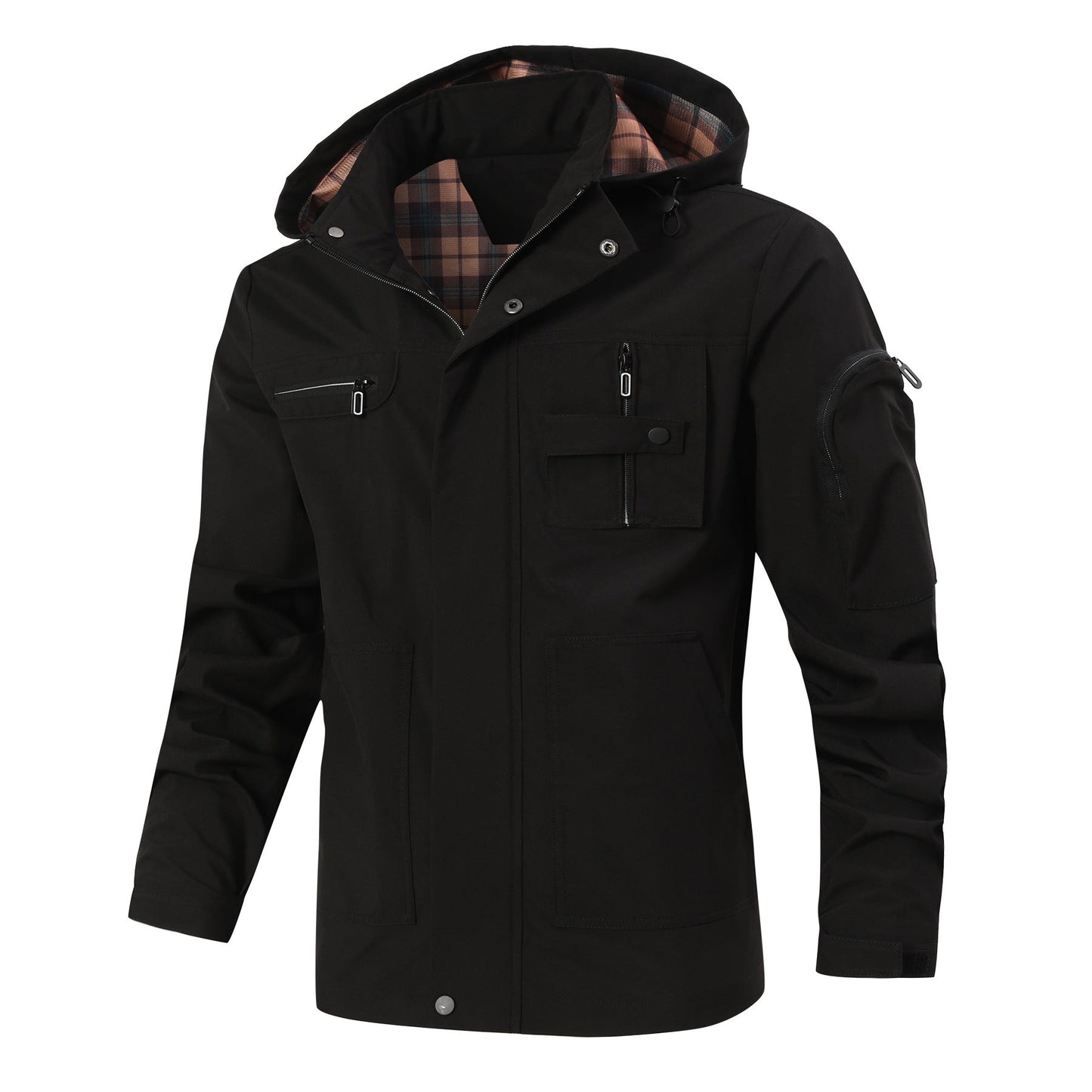Herren Outdoor-Jacke Funktionell Wasserdicht Mit Taschen