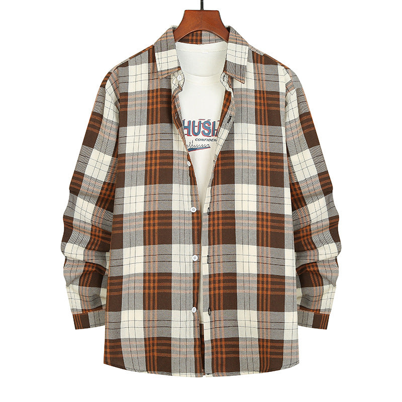 Herren Flanellhemd Karomuster Bequem Modern