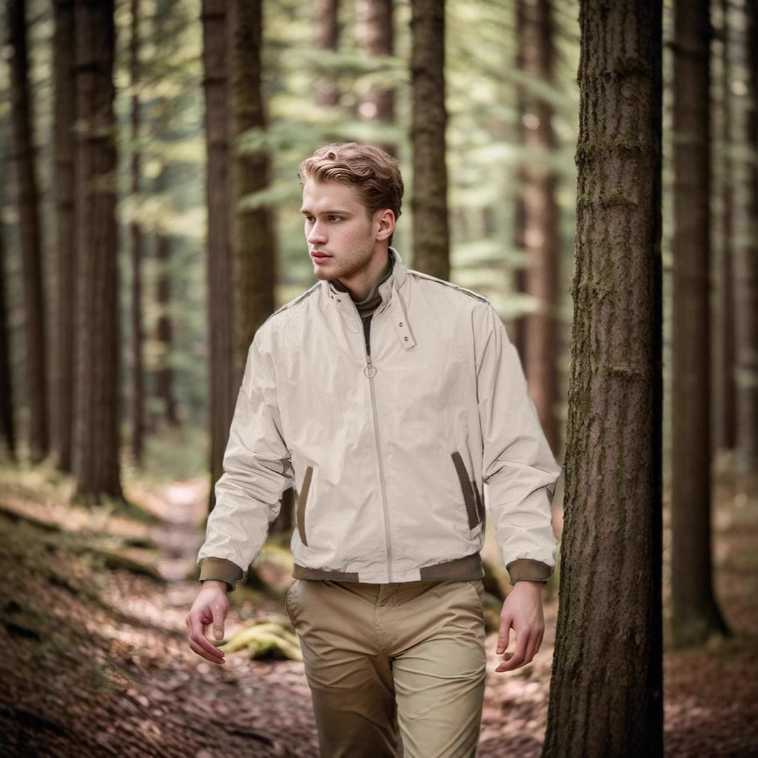 Herren Freizeitjacke Lässig Winddicht Outdoorjacke
