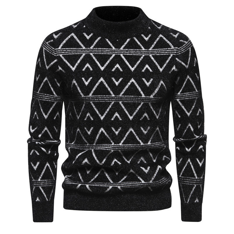 Herren Rollkragenpullover Modern Strukturstoff Trendy