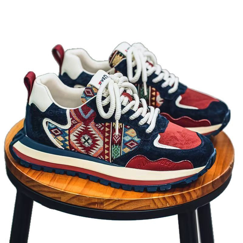 Damen Sneaker Sportlich Tribal Muster Rutschfest
