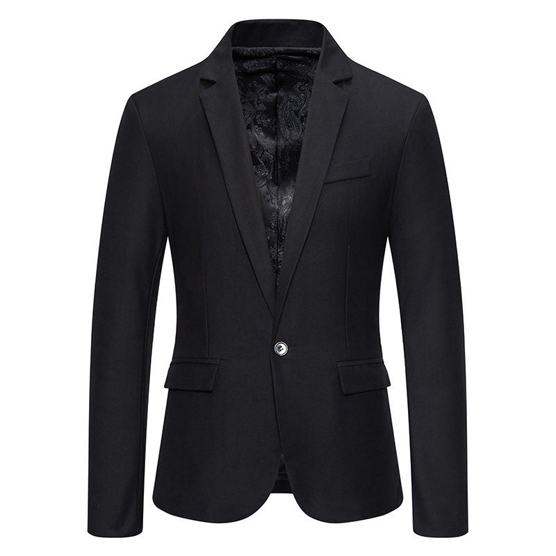Herren Blazer Hochzeit Elegant Slim Fit Schwarz