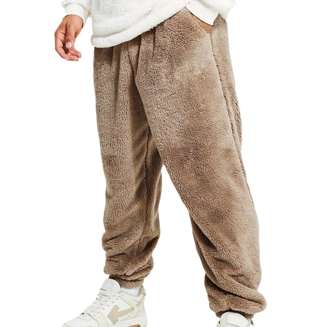 Herren Fleecehose Bequem Weit Schnitt Mit Taschen