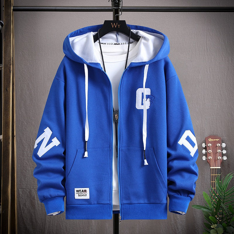 Herren Kapuzenpullover Sportlich Modern Grau