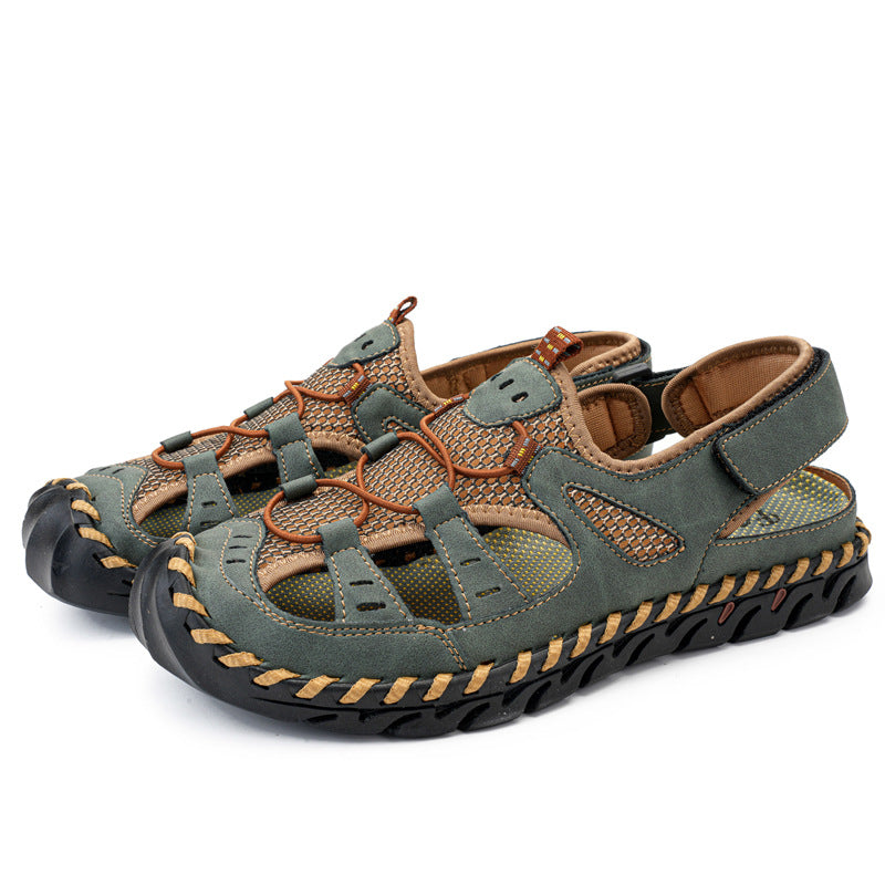 Damen Leder-Sandalen Sportlich Atmungsaktiv Rutschfest