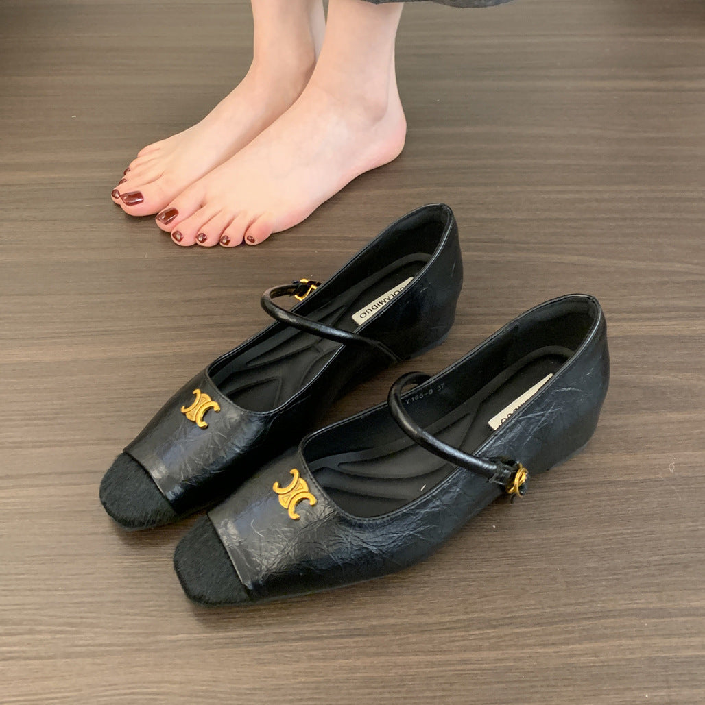 Damen Ballerinas Elegant Schnalle Schuhe Damen Modisch