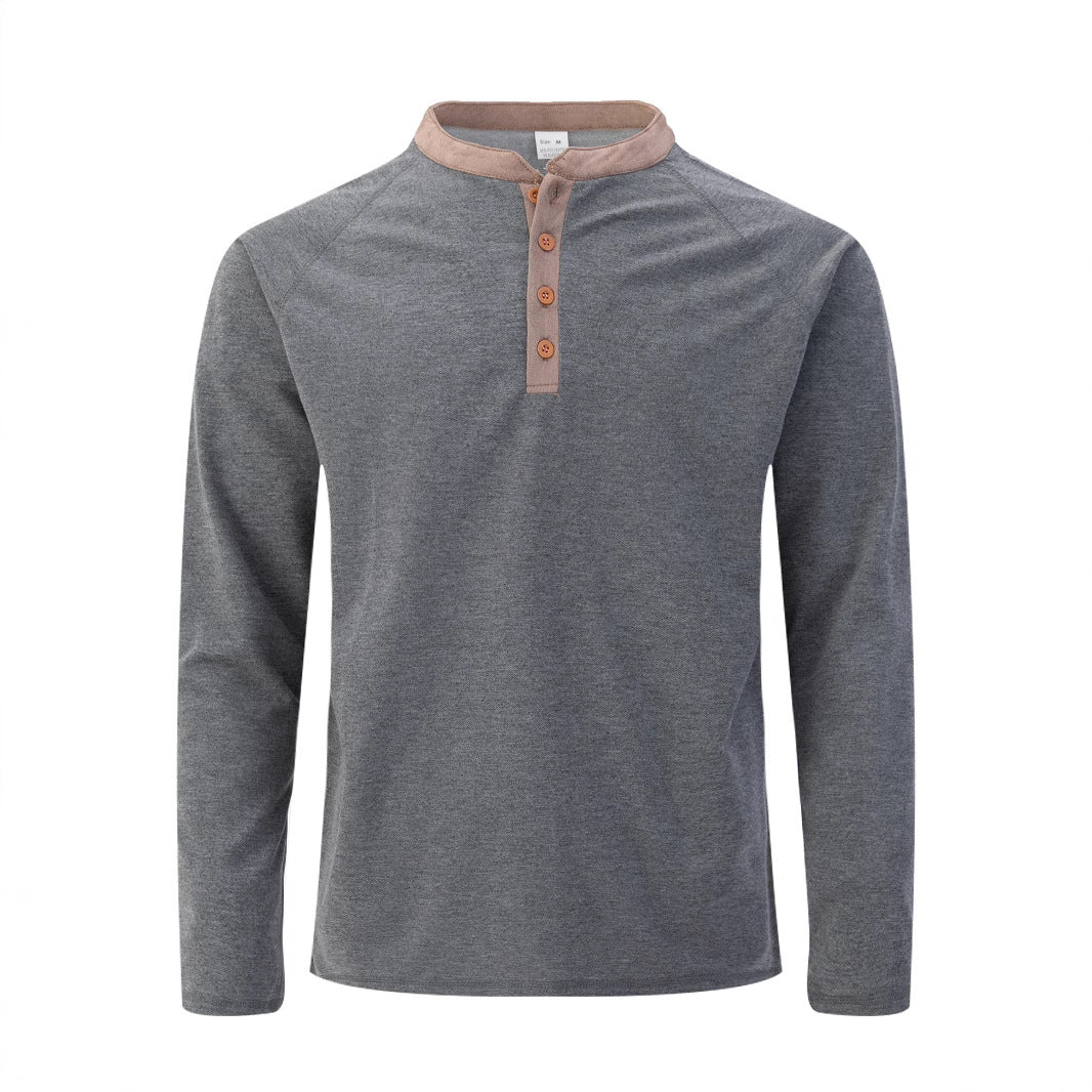 Herren Langarmshirt Elegant Knöpfe Modern Berlin_Style
