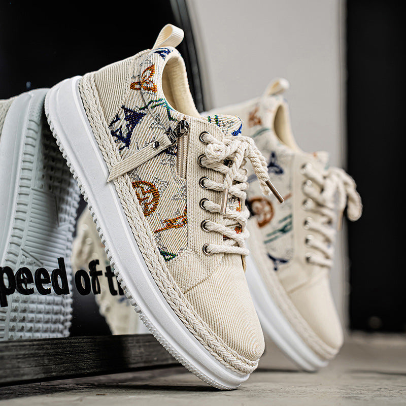 Damen Sneaker Sportlich Graffiti Muster Weich