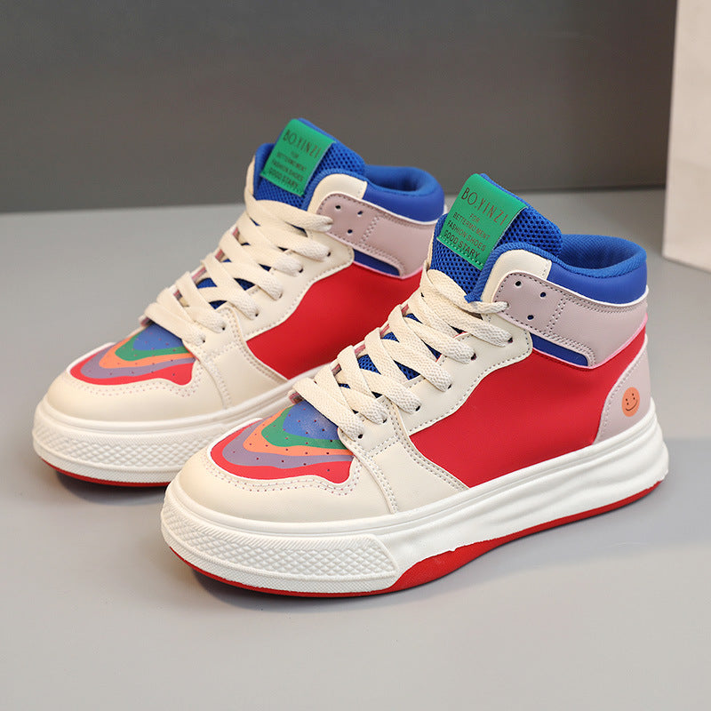 Damen Sneaker High-Top Modisch Bunt Atmungsaktiv