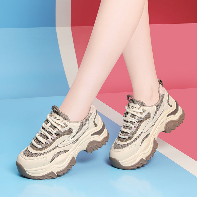 Damen Laufschuhe Chunky Sneaker atmungsaktiv Komfort
