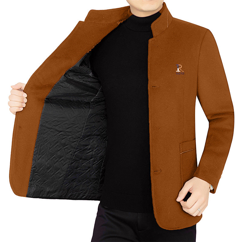 Elegante Herren Winterjacke Schwarz Modern