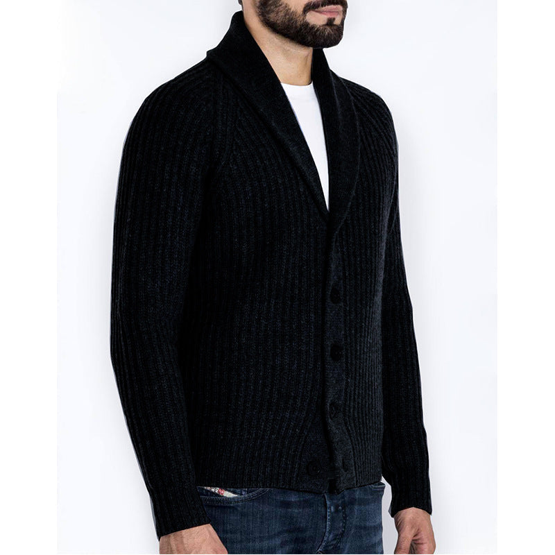 Herren Strickjacke Modern Schalkragen Übergröße