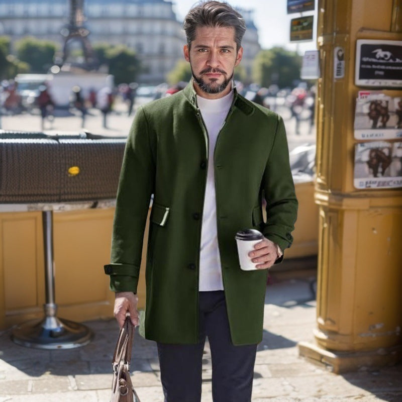 Herren Freizeitmantel Modern mit Taschen Elegant Schnitt