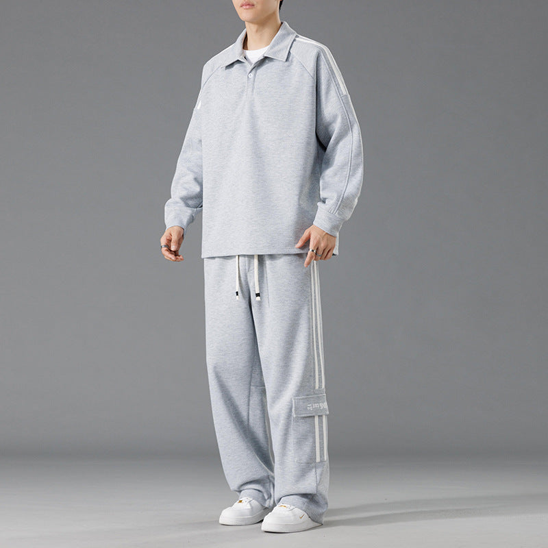 Herren Sportset Funktionstaschen Hochkragen Sportlich
