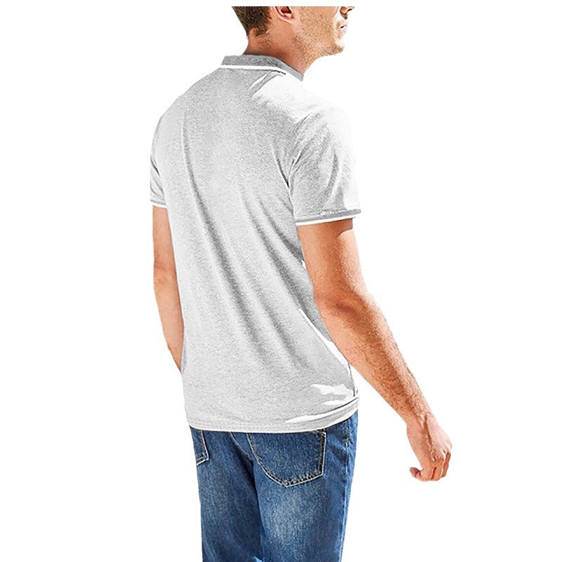Herren Poloshirt Modern Kragen Brusttasche Sportlich