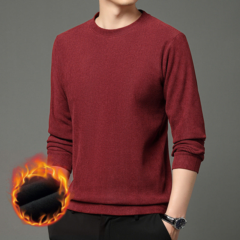 Herren Pullover Wärmer Rundhals Aus Merino-Wolle