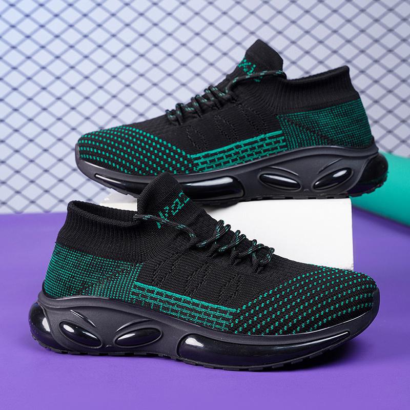 Damen Laufschuhe atmungsaktiv Stoßdämpfung Schwarz