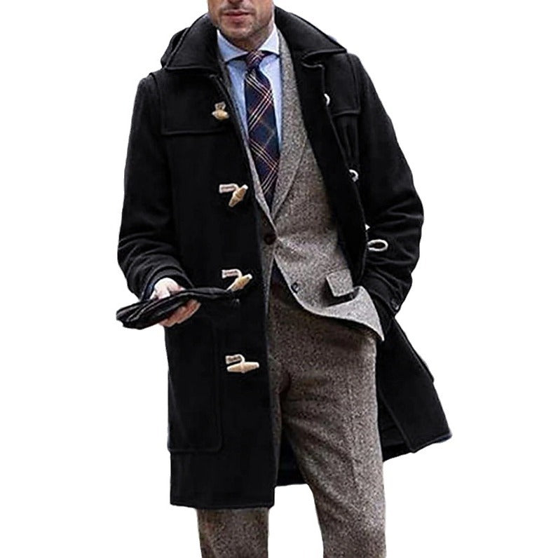 Herren Dufflecoat Eleganter Mantel Hochwertig Traditionell