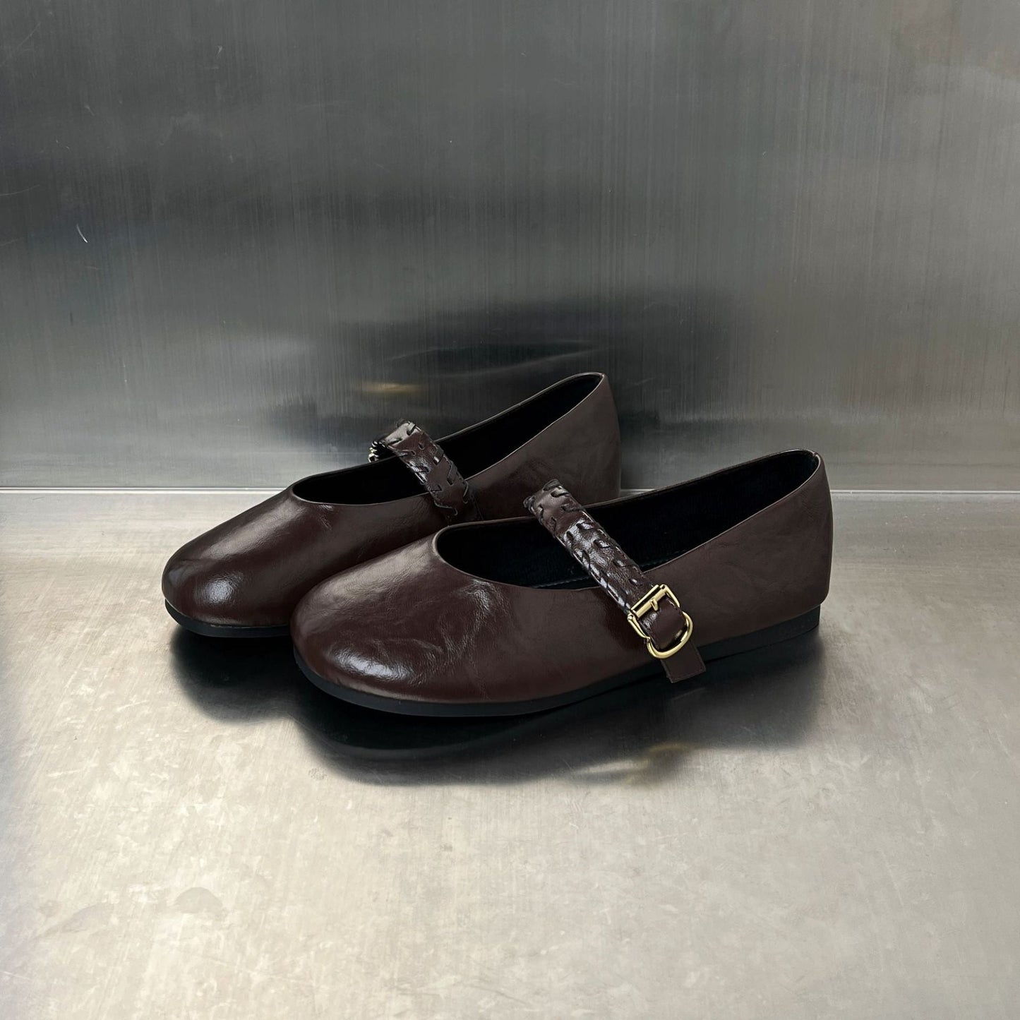 Damen Ballerinas Elegante Riemen Schuhe Modisch
