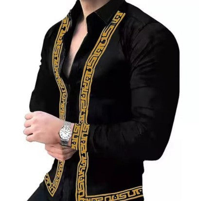 Elegantes Herren Hemd mit Stickerei Modern