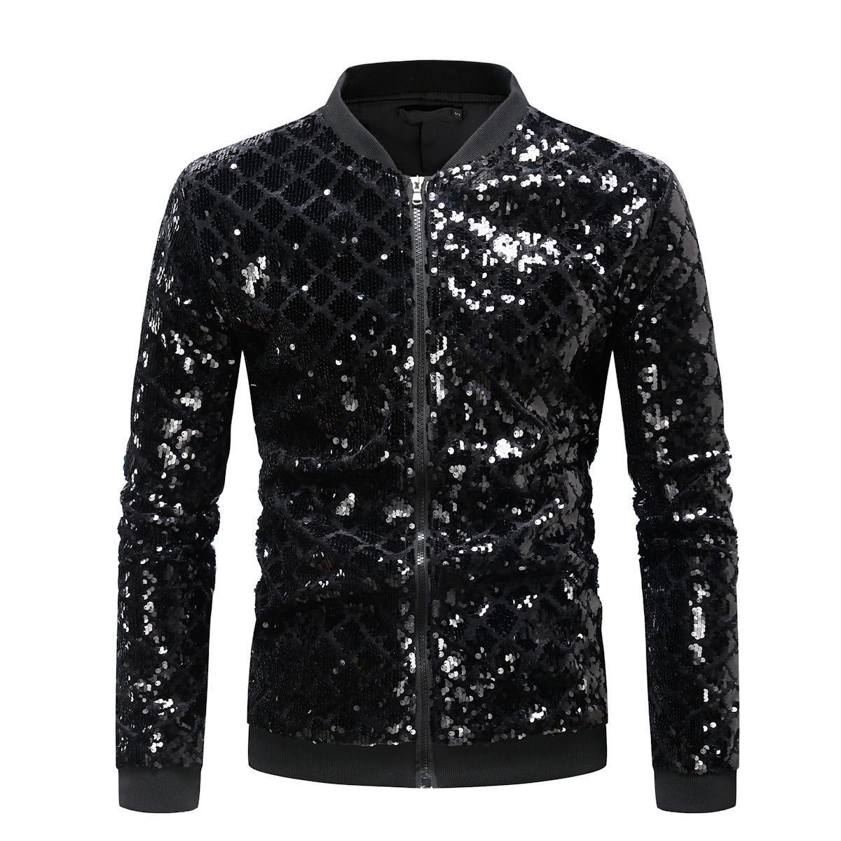 Herren Steppjacke Glitzernd Elegant Winter