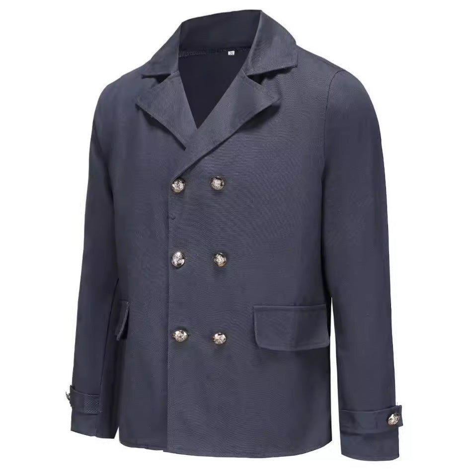 Herren Blazer Modern Doppeltknopf Slim Fit