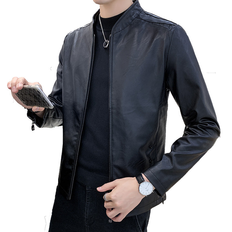 Herren Lederjacke Slim Fit Elegant Modern