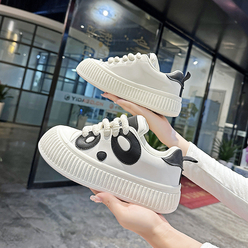 Damen Sneaker Panda Design Rutschfest Sneakers Schuhe Modisch