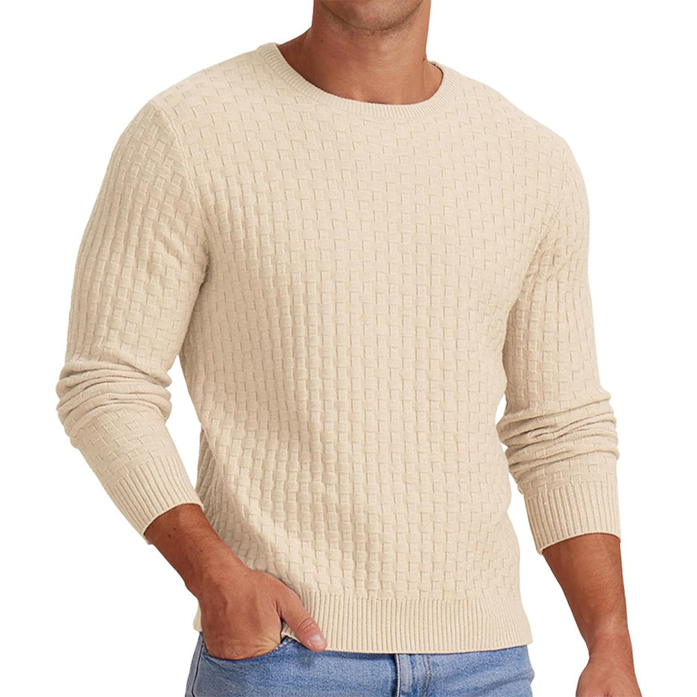 Strickpullover Herren Lässig Grobstrick Modern