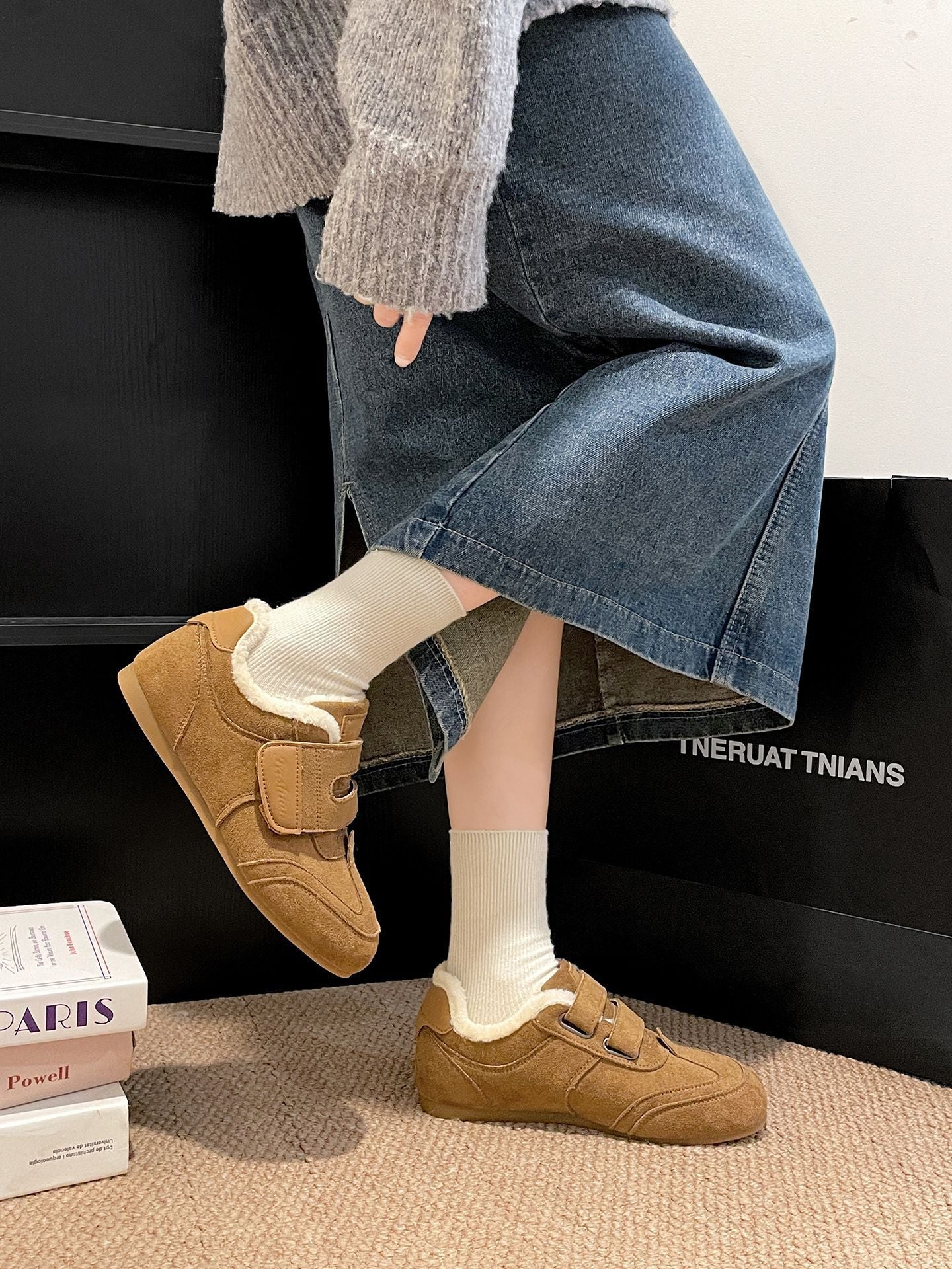 Damen Clogs Flauschig Rutschfest Bequem