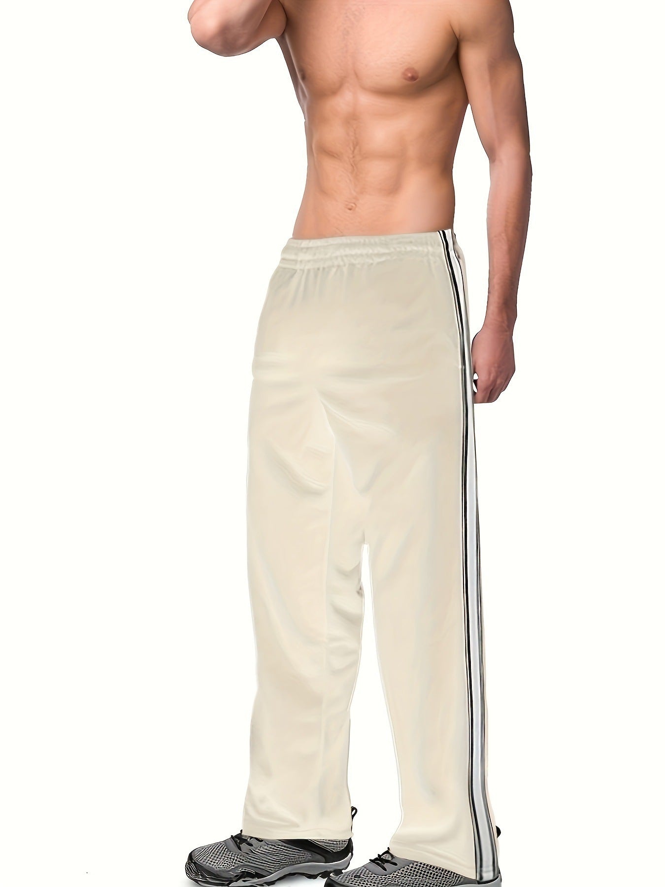 Herren Sport Hose mit Streifen Bequem Freizeit