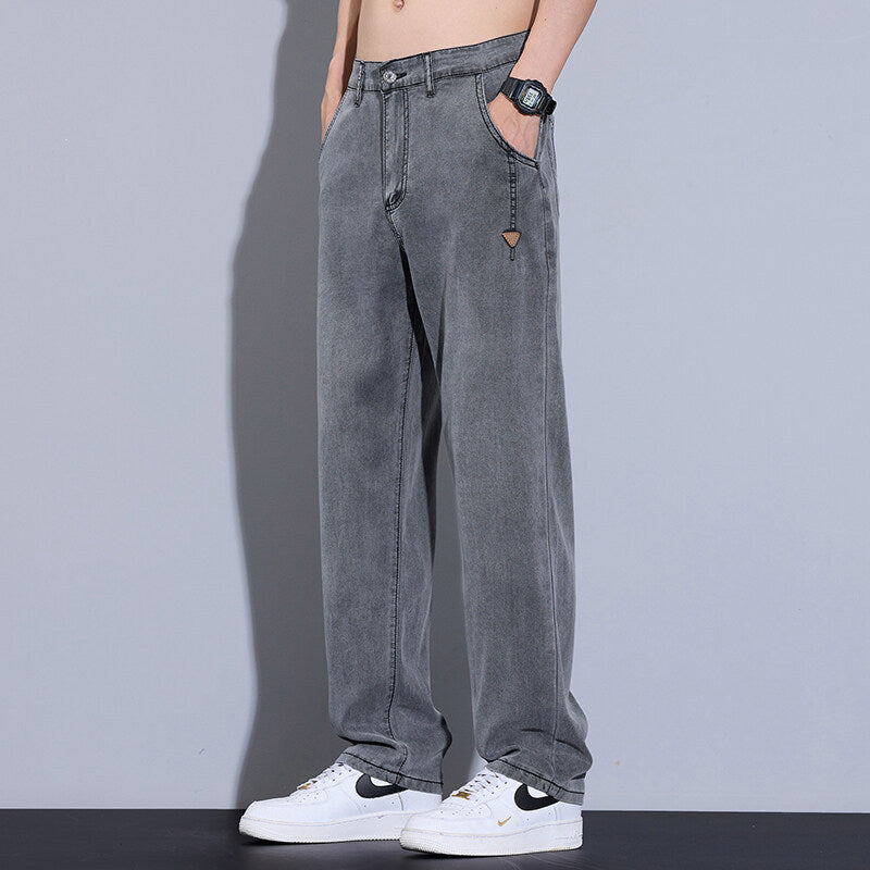 Herren Denim-Hose Weite Bein Berlin Style