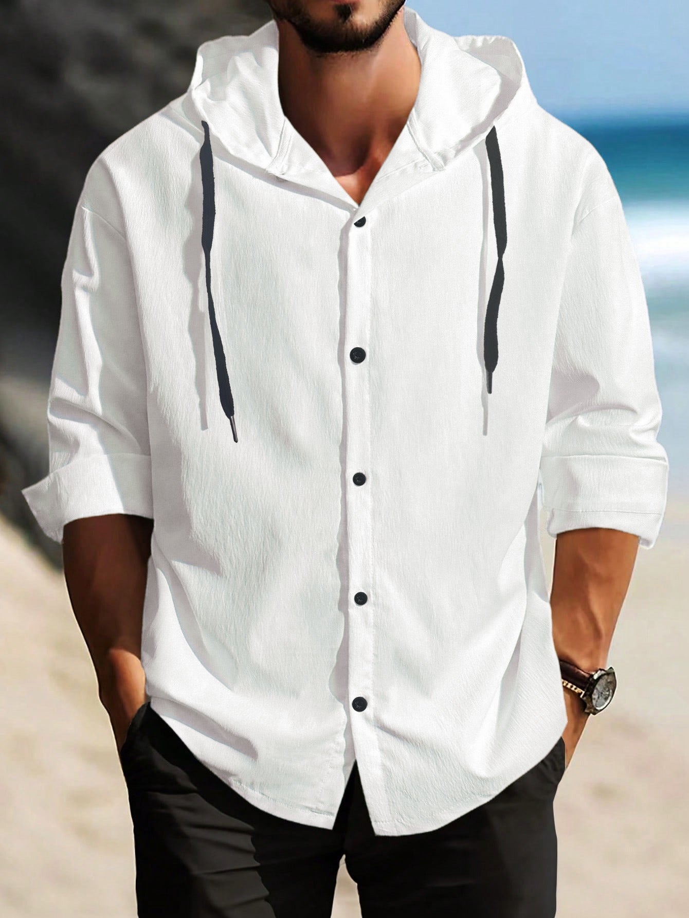 Herren Sportjacke mit Kapuze Modern Trendig