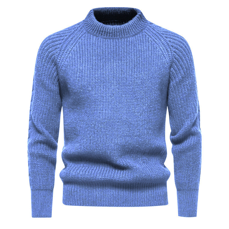 Herren Strickpullover Kuschelig Warm Mit Hochem Kragen