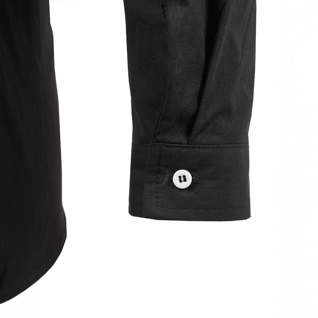 Herren Langarmhemd Asymmetrisch Modern Trendy