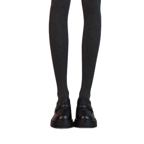 Damen Plateau Schuhe Hoch mit Blockabsatz und Schnalle