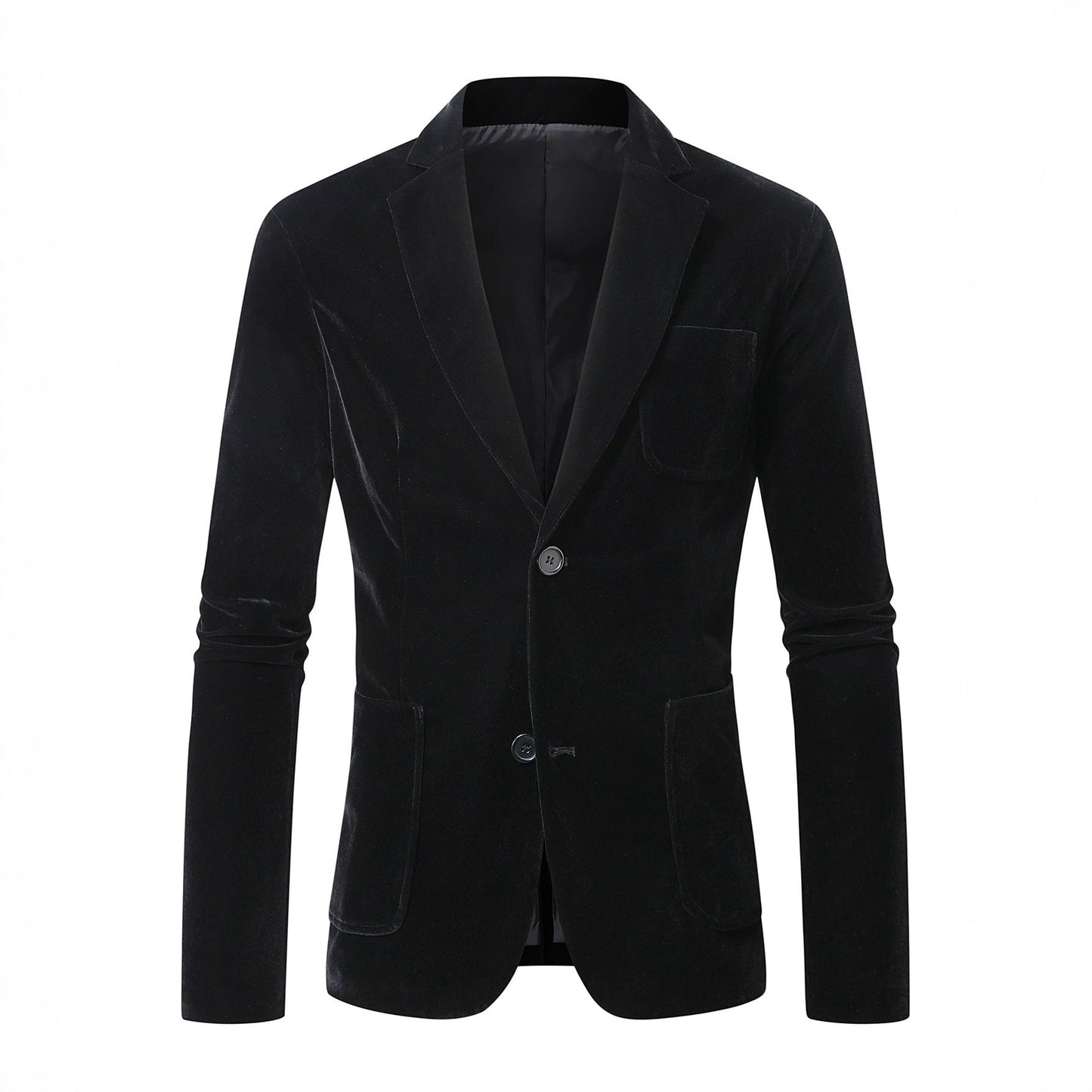 Herren Samtblazer Elegant Schlanker Schnitt Modern