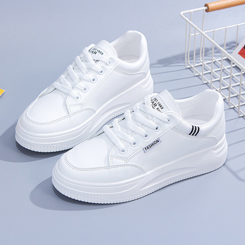 Damen Sneaker Bequem Sportlich Dicke Sohle Plattform Schuhe