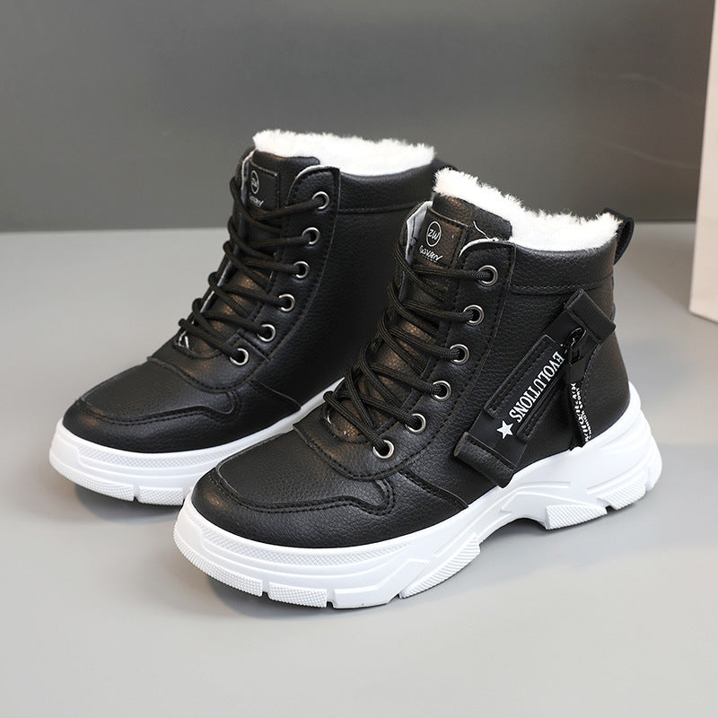 Damen Winterboots Warm Kunstfellfutter Robust
